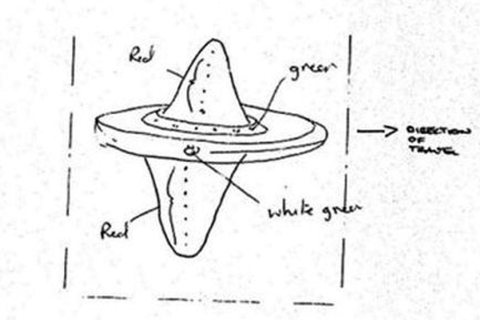 Briti salajastes dokumentides leiduv UFO joonis