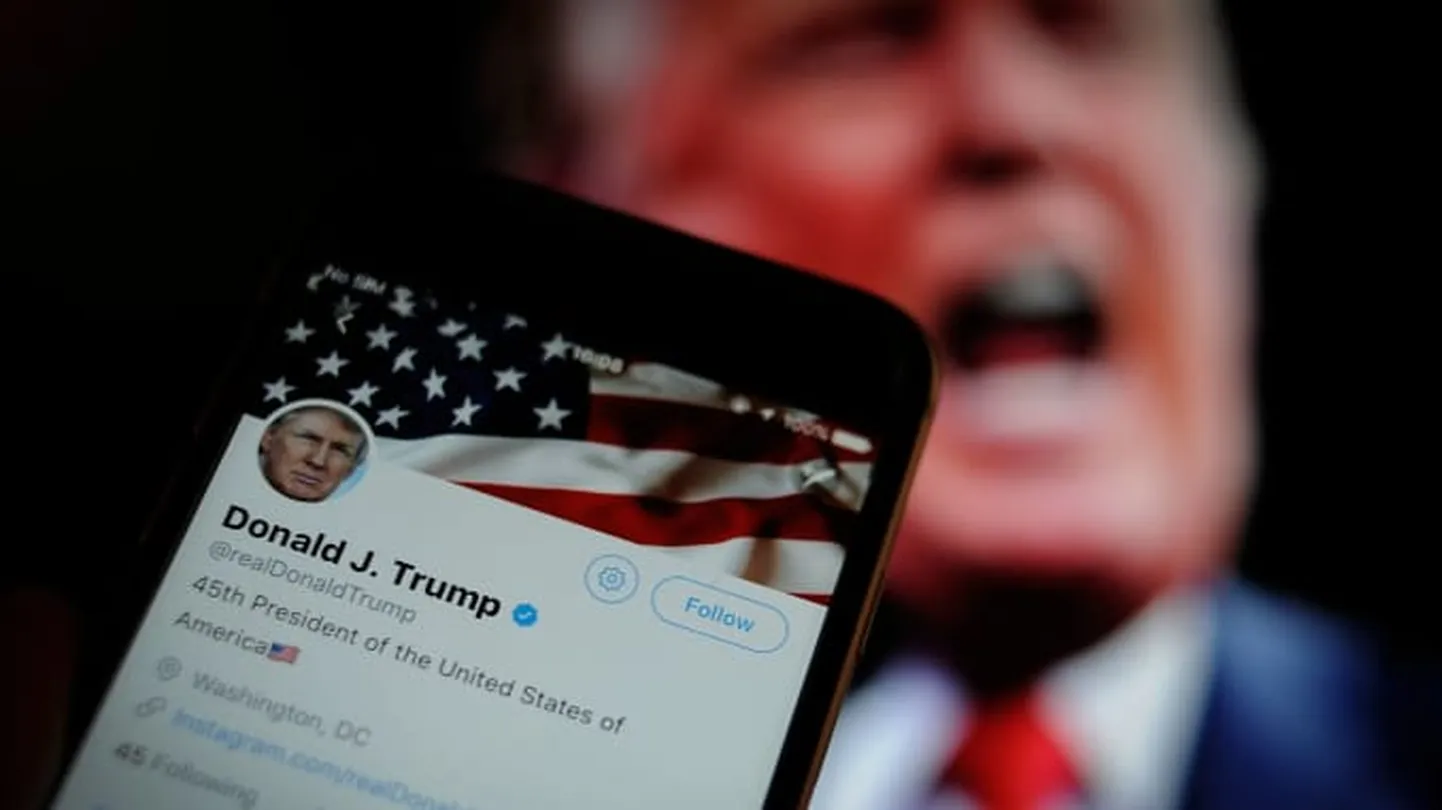 Trumpi kunagine konto Twitteris.