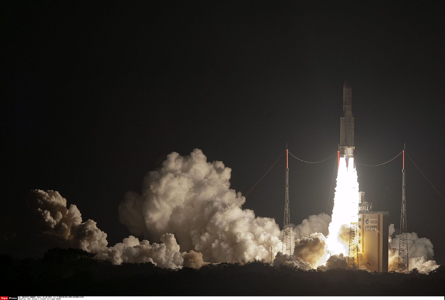 Raketi start Euroopa kosmoseagentuuri Kouru kosmodromil.