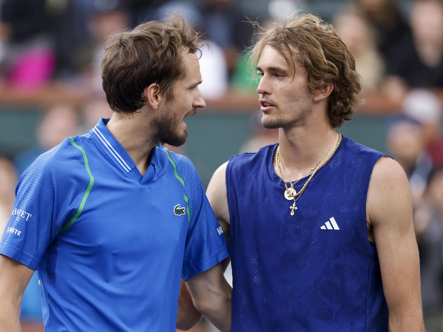 Daniil Medvedev (vasakul) ja Alexander Zverev.