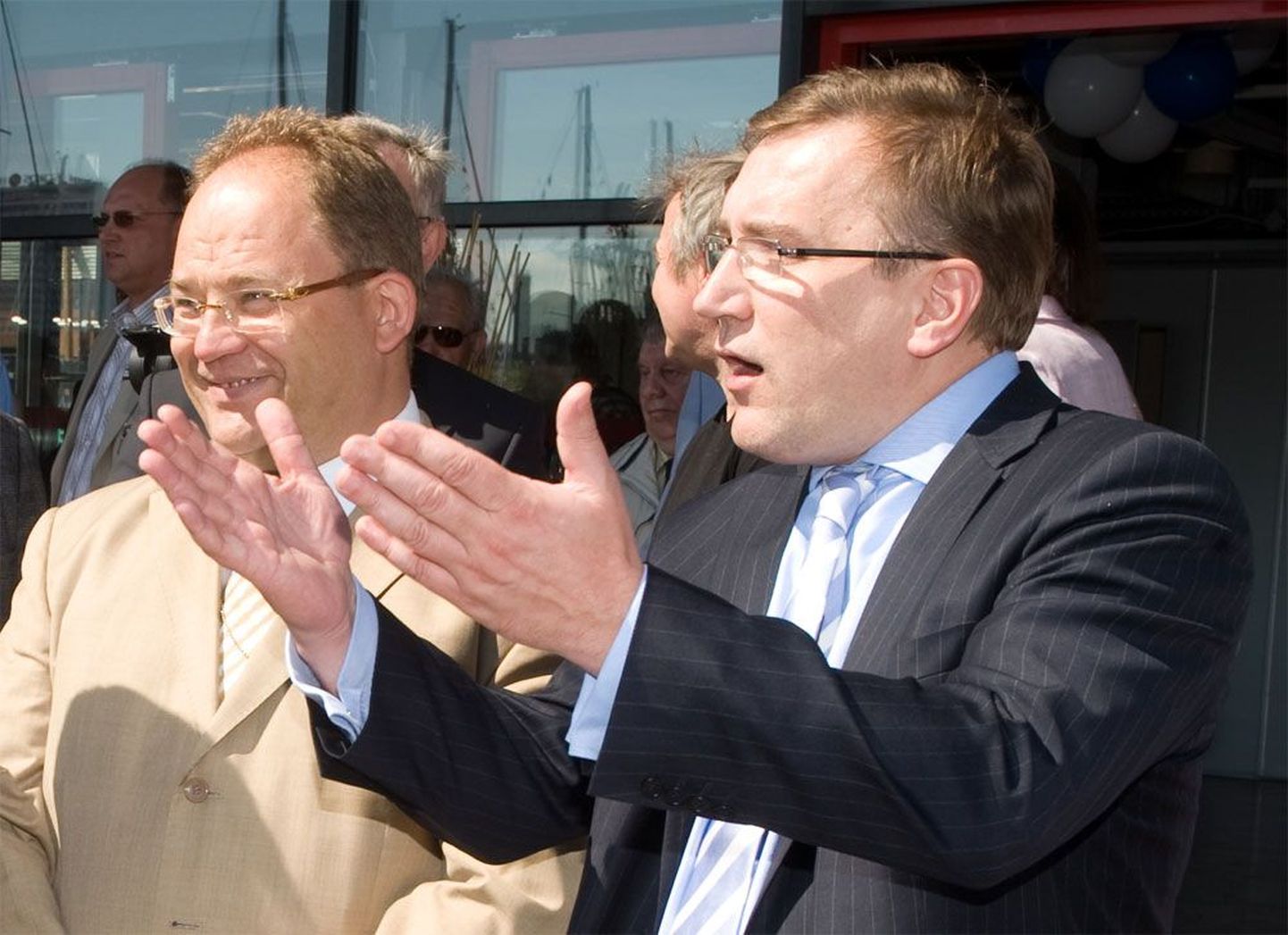 EOK presidendi Neinar Seli (vasakul) ning majandus- ja kommunikatsiooniministri Juhan Partsi vastasseis tekitab Eesti spordi rahastamise ümber laineid.