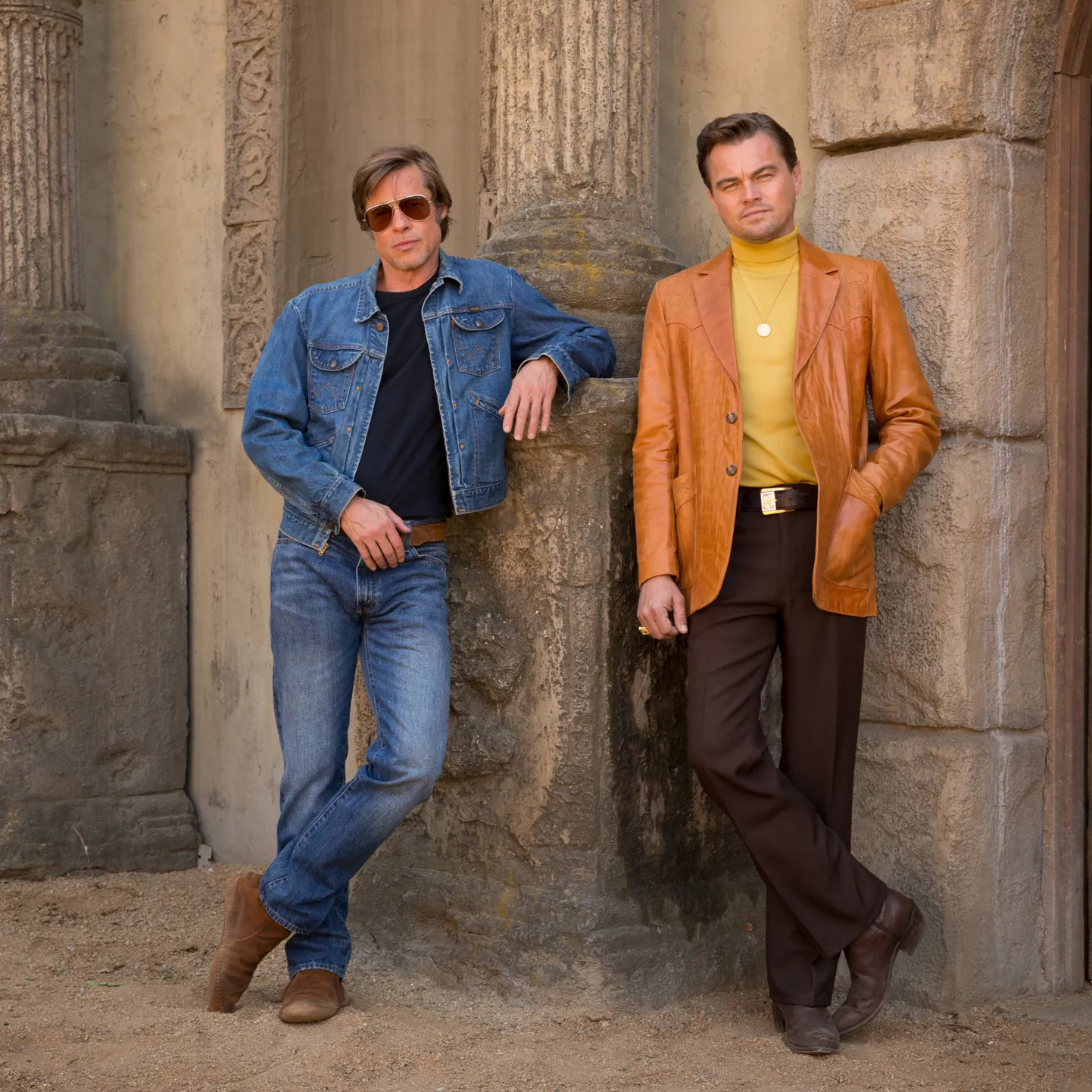 Filmi «Once Upon a Time in Hollywood» peaosades on Brad Pitt ja  Leonardo DiCaprio. Fotošopitud reklaamfoto