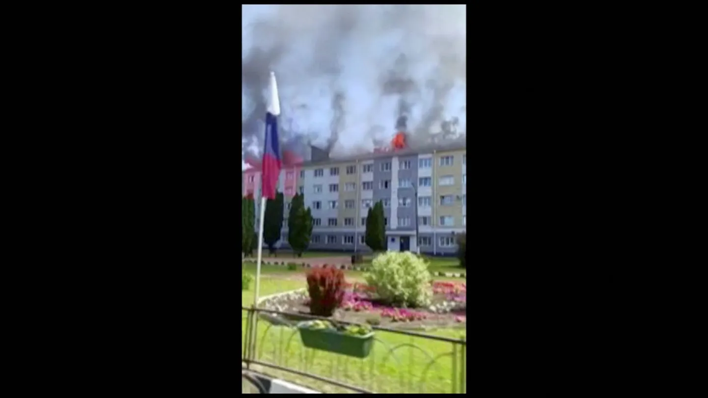 Горящий дом в Шебекино.