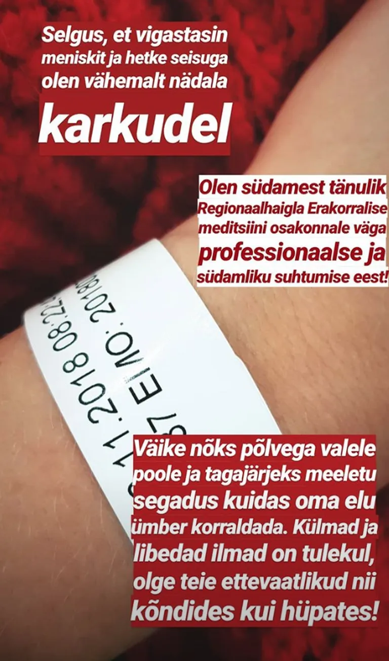 Kuvatõmmis Instagram Story postitusest.