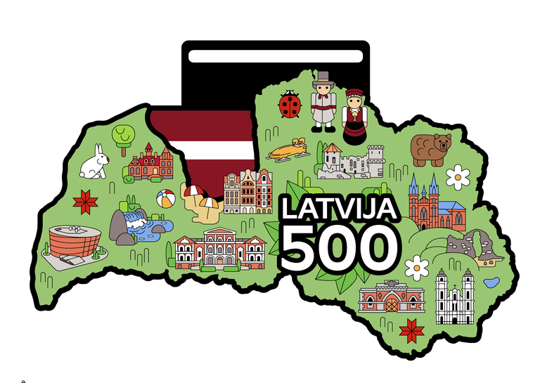Latvija500 väljakutse medal.