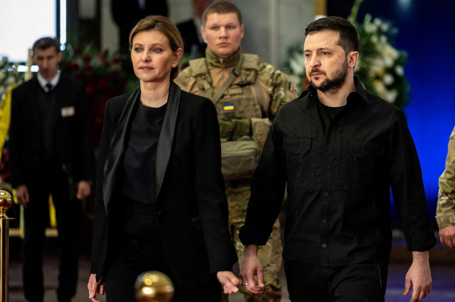 Ukraina president koos oma abikaasaga
