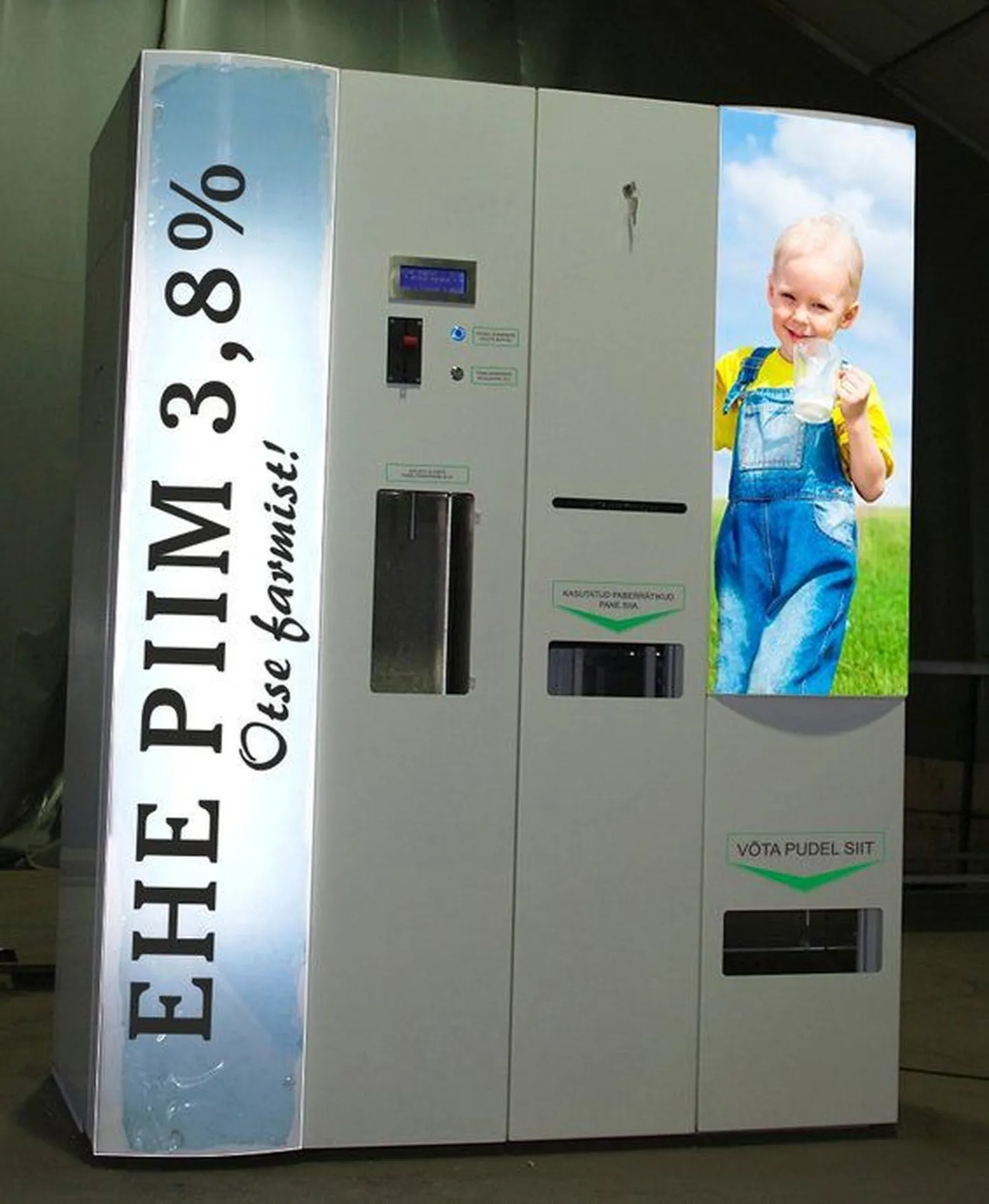 Eskiisi järgi näeb toorpiima automaat välja selline.