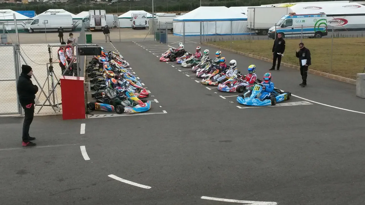 Rotax Winter Cup Valencias, paremal Kaspar Korjus (nr 228).