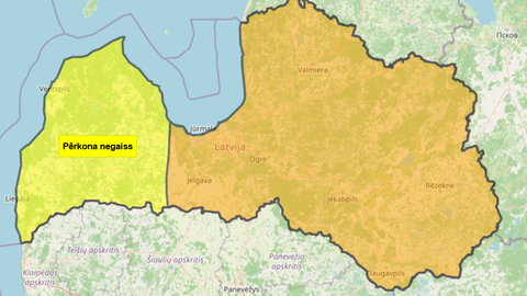 Izsludināts oranžais brīdinājums par spēcīgu negai