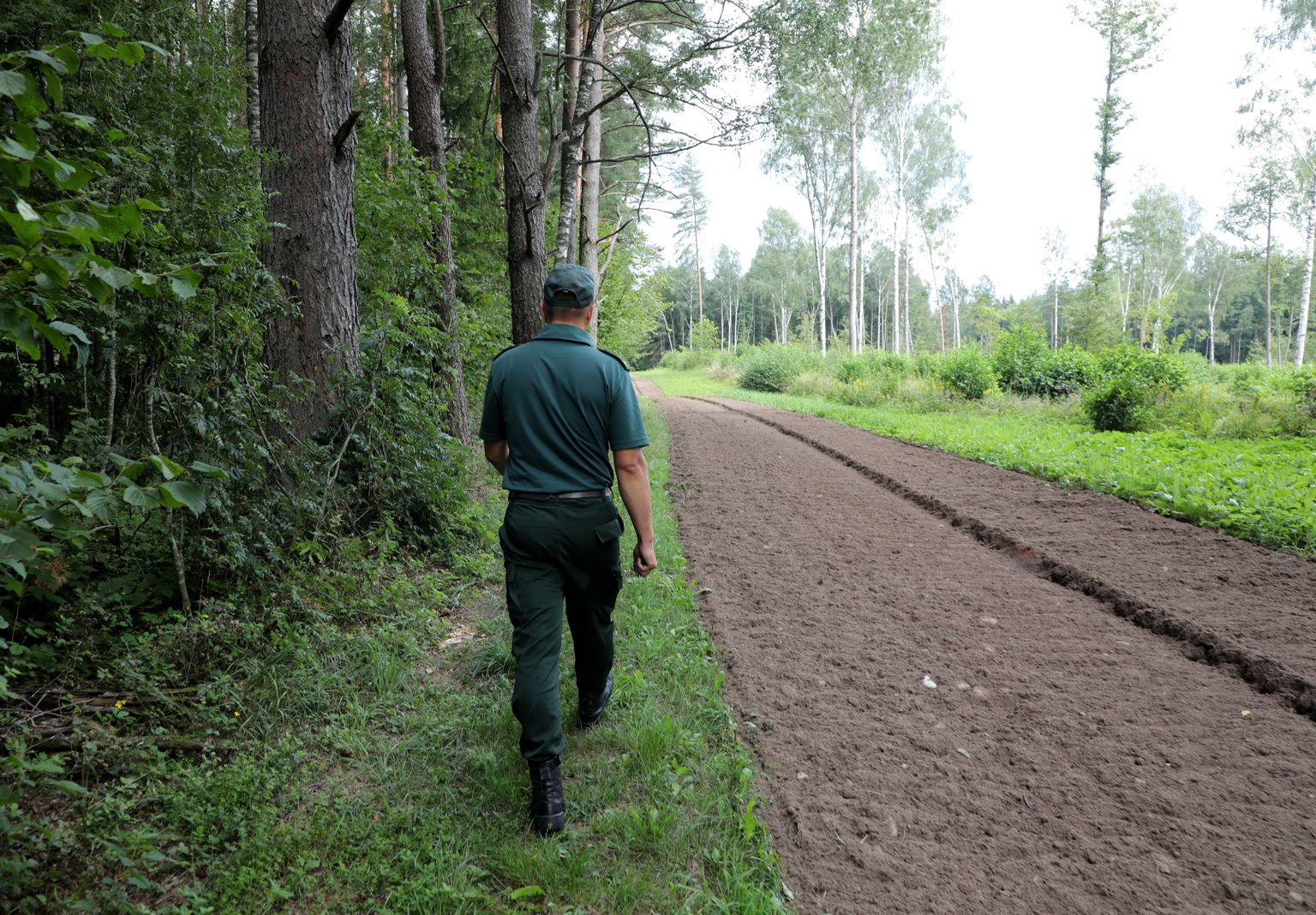 Latvijas-Baltkrievijas robežas kontroljosla Silenē.