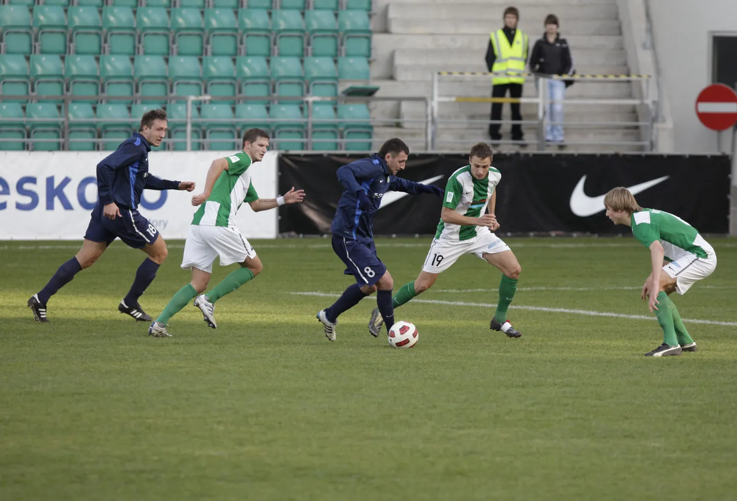 FC Flora ja FC Narva Trans möödunud aastal meistriliigamängus.