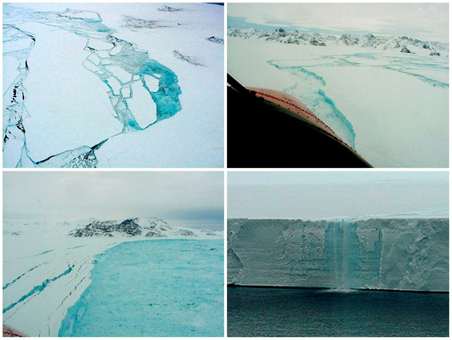 Antraktikas laiuv Larsen C jäälõhe, mille edasise laienemise korral murdub Lõunamandri jääkilbi küljest Saaremaast ligi kolm korda suurem šelfijää tükk.