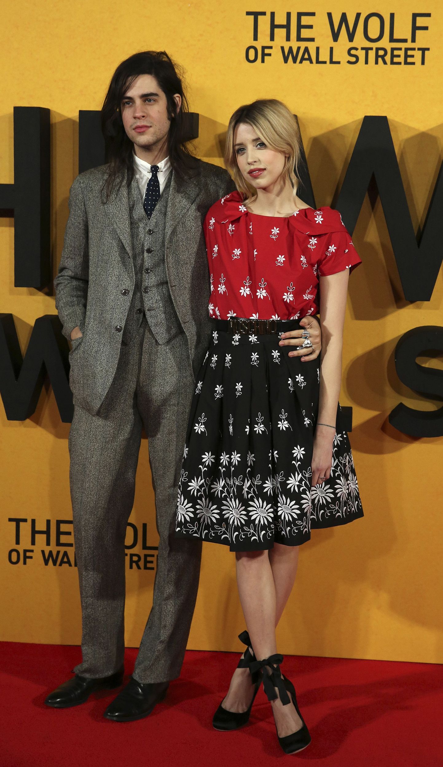 Peaches Geldof ja tema abikaasa Thomas Cohen 2014. aasta jaanuaris filmi «Wall Streeti hunt» Londoni esilinastusel