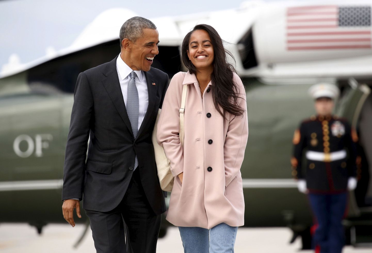 Barack Obama ja ta vanem tütar Malia Obama