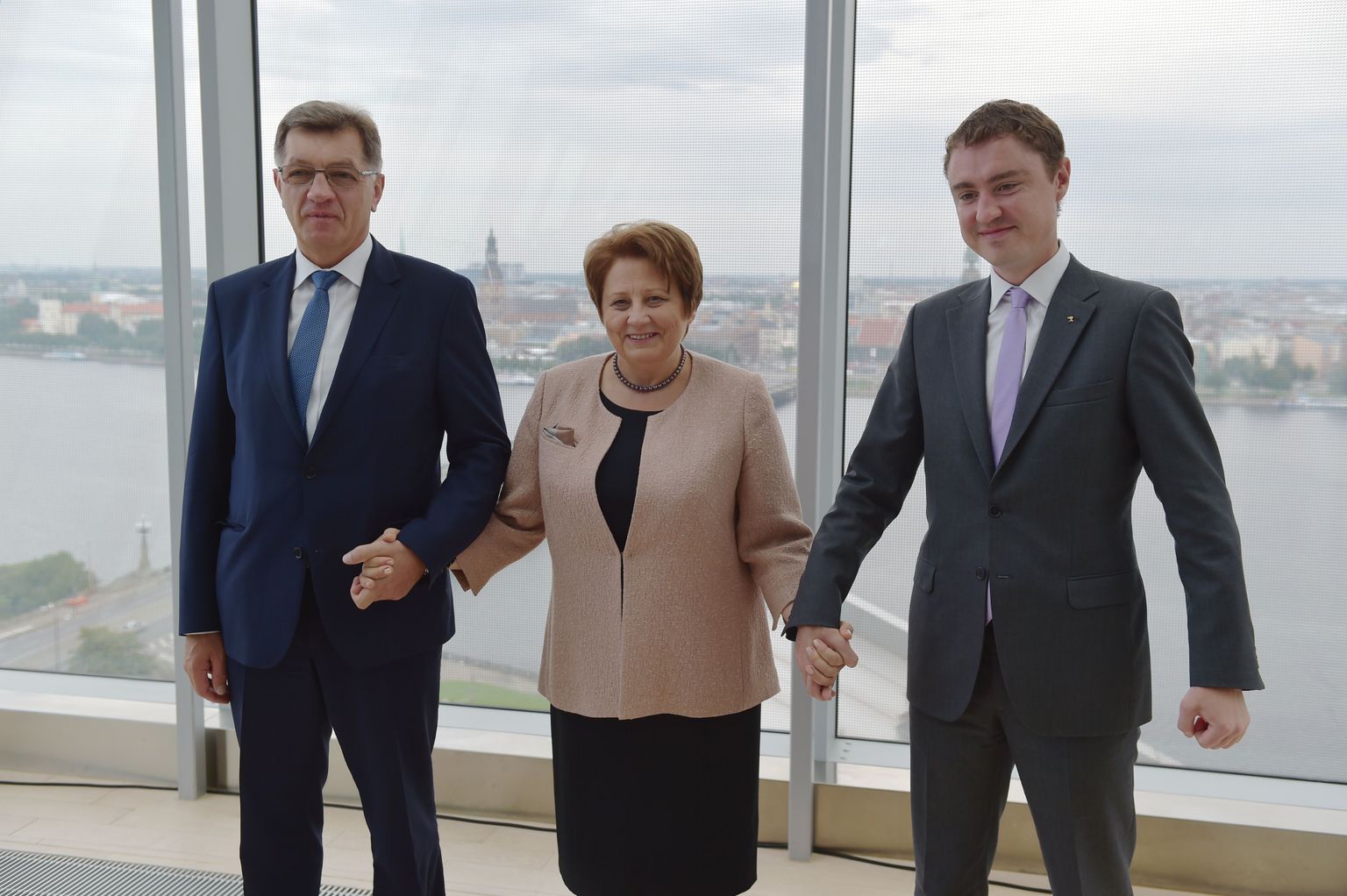 Leedu peaminister Algirdas Butkevicius, Läti peaminister Laimdota Straujuma ja Eesti peaminister Taavi Rõivas.