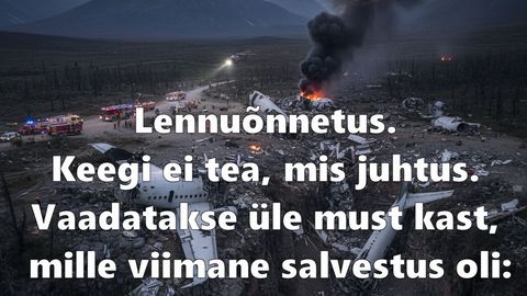 Toimub lennuõnnetus
