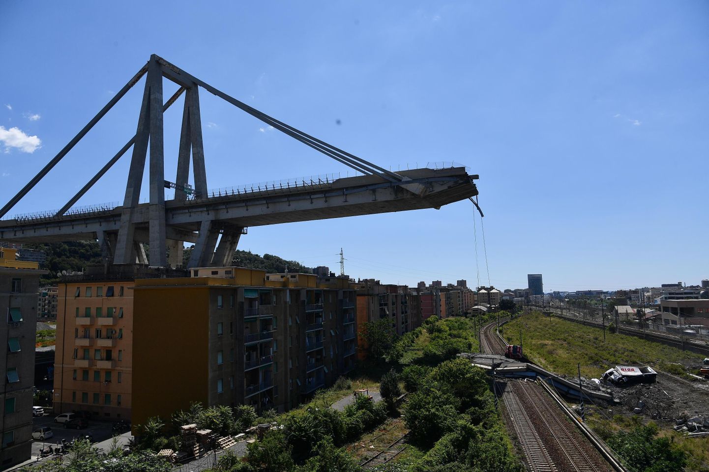 Sellel nädalal kokku varisenud sild Genovas Itaalias.
