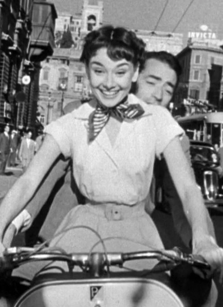 Roman Holiday filmistaarid Audrey Hepburn ja Gregory Peck