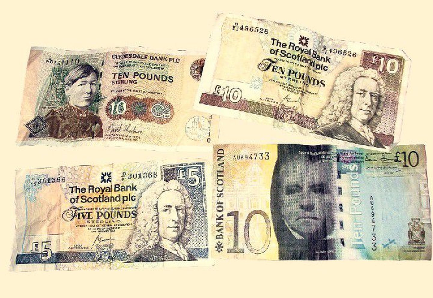 Oma raha: Šoti naelad on Šotimaal käibel kõrvuti Inglise naeltega, ent Eestis makstakse nende eest mõni eurosent vähem.