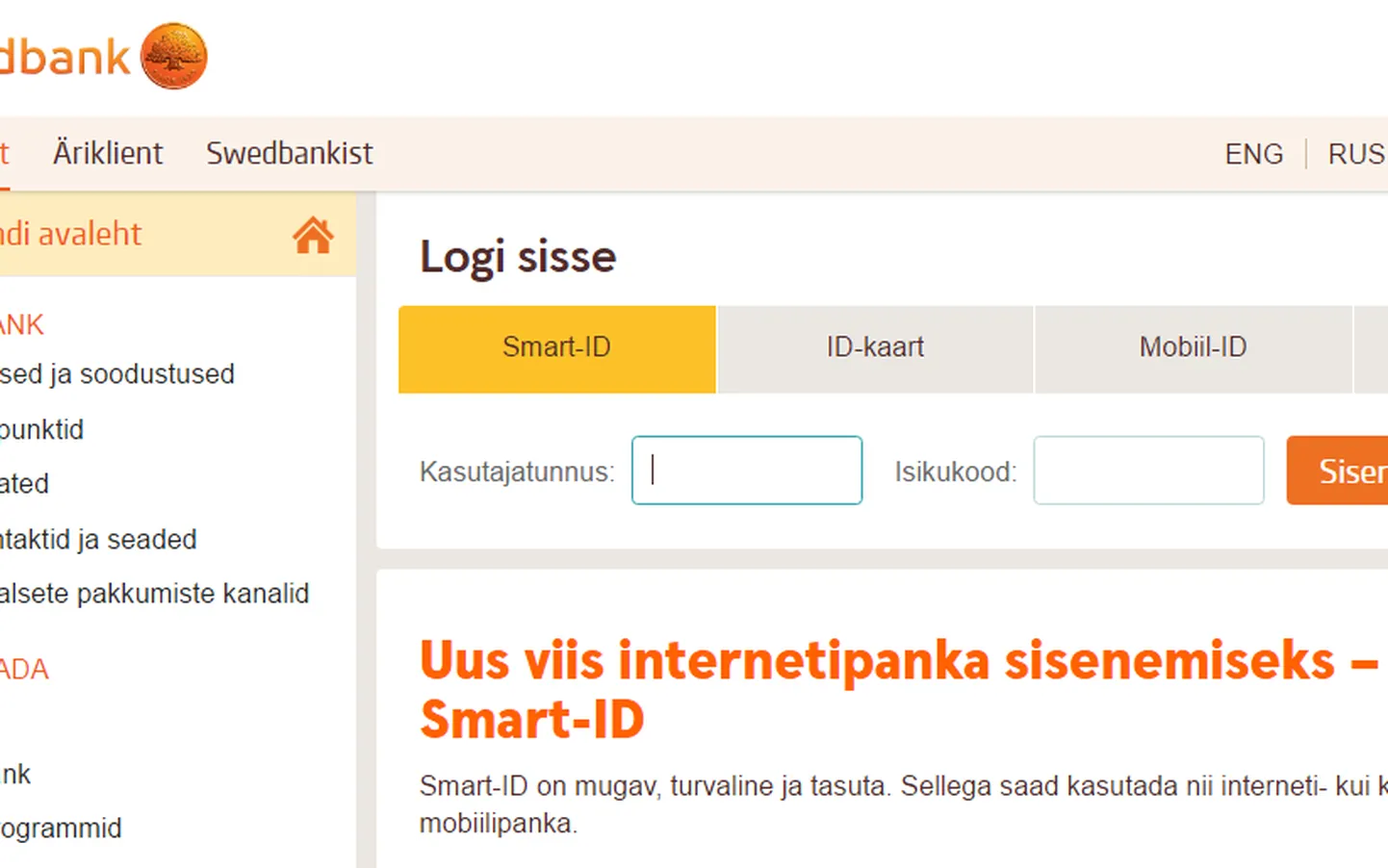 Smart-ID logimise vaade
