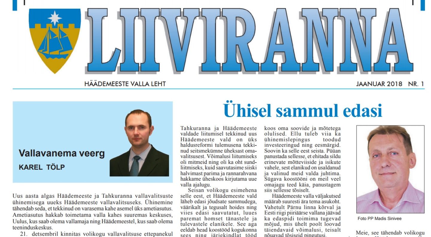 Häädemeeste vallas hakkas ilmuma ajaleht Liiviranna.