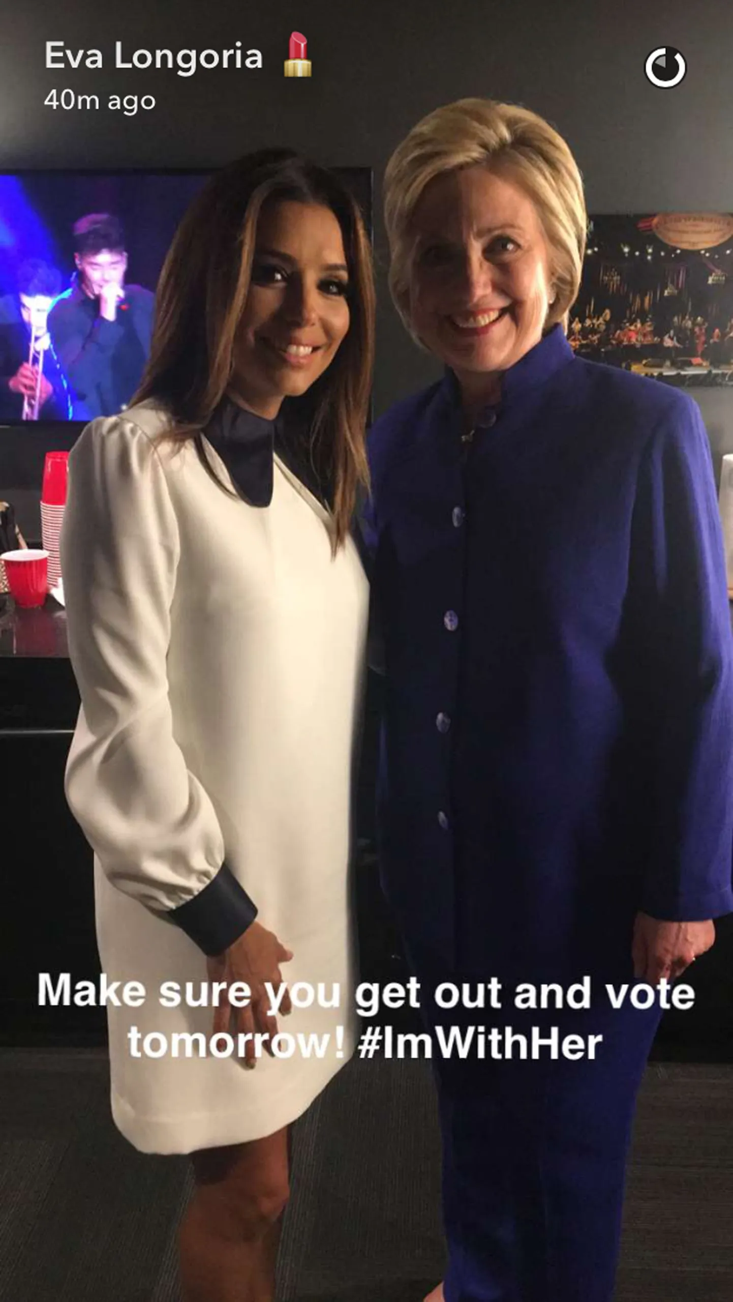Eva Longoria ja Hillary Clinton