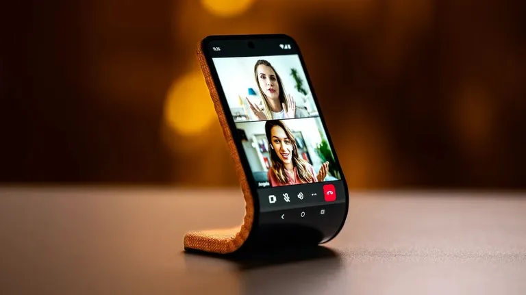 Lauale saab panna ka pooleldi painutatud telefoni, mille 4,6-tolliseks kahanenud ekraanilt saab samuti midagi vaadata.