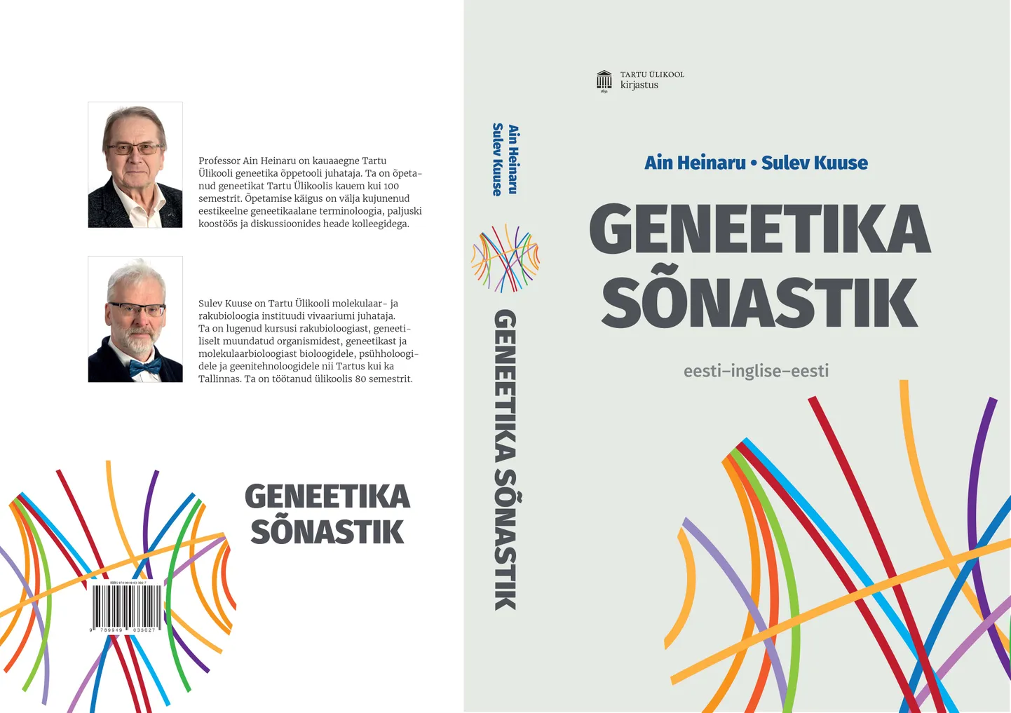 «Geneetika sõnastiku» taga- ja esikaane kujundus.