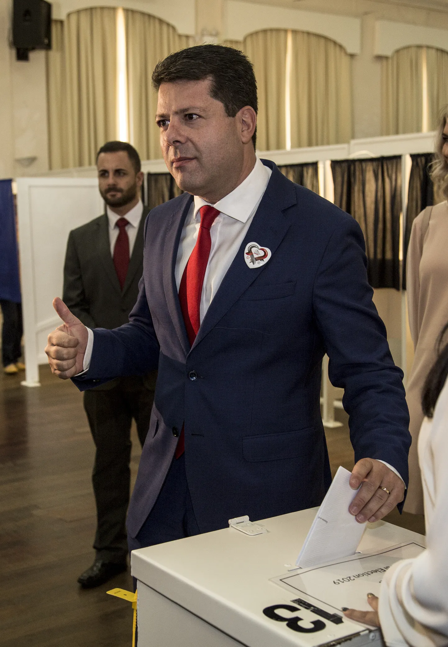 Gibraltari peaminister Fabian Picardo neljapäeval Suurbritanniale kuuluva piirkonna valimistel hääletamas.