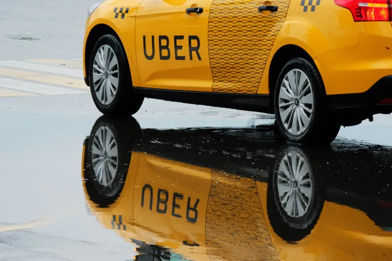 Uberi takso. Pilt on illustreeriv.