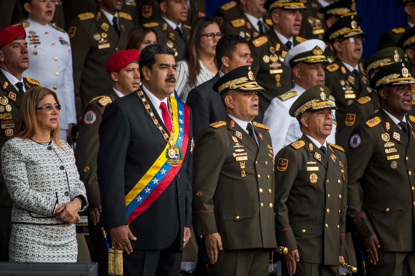 President Nicolas Maduro vahetult enne droonirünnakut.